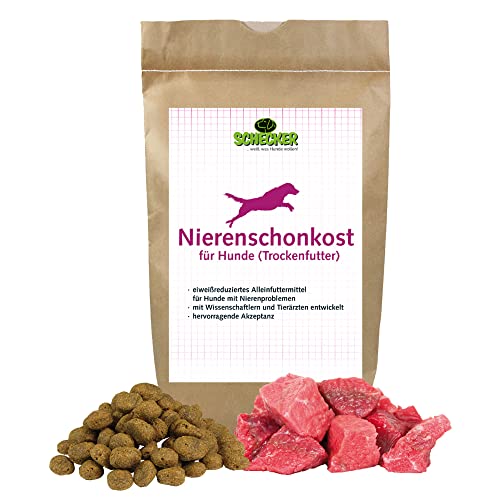 Schecker Hundefutter - Nierenschonkost mit Lamm für Hunde - eiweißreduziert - entlastet die Nieren - 1,5 kg - bei Nierenproblemen von Schecker