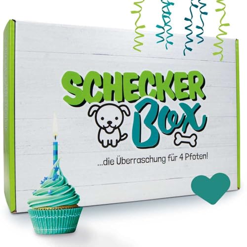 Schecker - Geburtstagsbox -Tolle Leckereien und Spielzeug verbergen Sich hinter Dieser Überraschung Schecker - Geburtstagsbox -Tolle Leckereien und Spielzeug verbergen Sich hinter Dieser Überraschung von Schecker