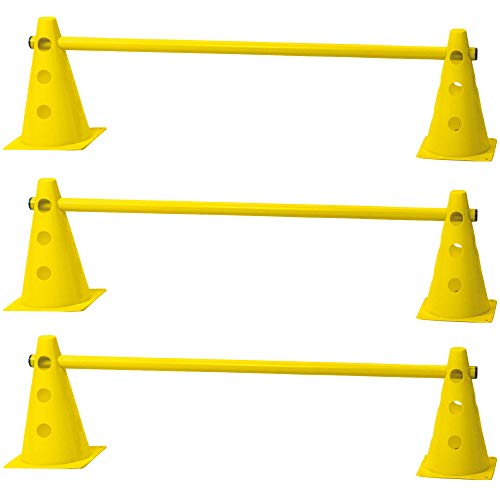 Schecker Hunde Agility Pylonen eine Hürde - aus leichtem, wetterfestem Kunststoff ist die Sprunghöhe 3-Fach verstellbar Schecker Hunde Agility Pylonen eine Hürde - aus leichtem, wetterfestem Kunststoff ist die Sprunghöhe 3-Fach verstellbar von Schecker