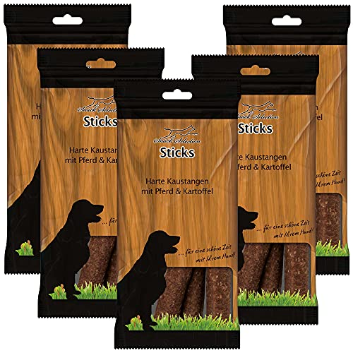 Schecker Hundesnack - Harte Kaustangen mit Pferd & Kartoffel - hart - au einem Reis Kartoffel Teig 5 x 200 g von Schecker
