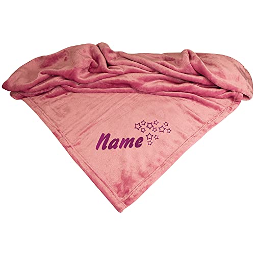 Schecker Mikrofaserdecke Premium 1Stück 150 cm x 95 cm Sterne mit Name Altrosa Bestickt mit dem Namen Ihres Hundes Verschiedene Motive auswählbar Schecker Mikrofaserdecke Premium 1Stück 150 cm x 95 cm Sterne mit Name Altrosa Bestickt mit dem Namen Ihres Hundes Verschiedene Motive auswählbar von Schecker