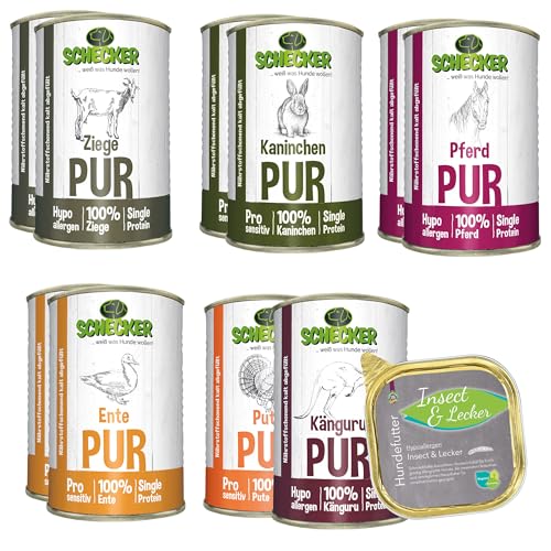 Schecker Nassfutter - Probierpaket 11 x PUR - sensitiv-, Nassfutter - 10 x 410 + 1 x 200g Schecker Nassfutter - Probierpaket 11 x PUR - sensitiv-, Nassfutter - 10 x 410 + 1 x 200g von Schecker