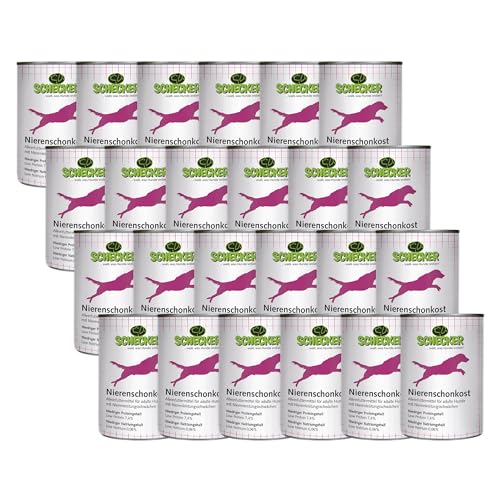 Schecker Nierenschonkost für Hunde – getreidefreies Nassfutter zur Unterstützung der Nierenfunktion – diätgeeignet & verträglich – hochwertiges Ergänzungsfuttermittel 24x 410g von Schecker