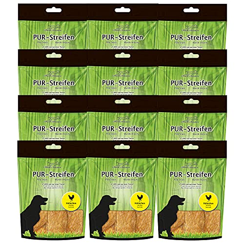 Schecker 12 x 100 g PUR Streifen Hühnchen - Frei von jeglichen Zusätzen Weich und gut teilbar - 100% Hühnchen Schecker 12 x 100 g PUR Streifen Hühnchen - Frei von jeglichen Zusätzen Weich und gut teilbar - 100% Hühnchen von Schecker