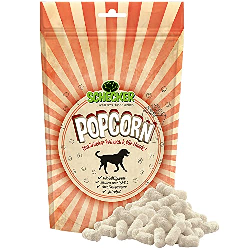 Schecker Hundefutter - Popcorn für Hunde mit Lebergeschmack - auch für Diabetiker und Allergiker 5 x 100g von Schecker