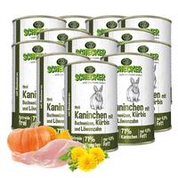 Schecker - Schecker Hundemenü - Kaninchen mit Buchweizen, Kürbis und Löwenzahn [12 x 410g] von Schecker