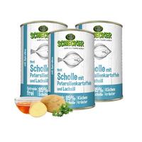 Schecker - Schecker Hundemenü - Scholle mit Petersilienkartoffeln und Lachsöl [3 x 410g] von Schecker