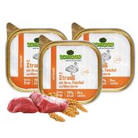 Schecker - Schecker Hundemenü - Strauß mit Hirse, Fenchel und Mineralerde [3 x 200g] von Schecker