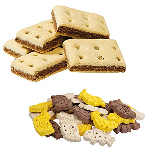 Schecker Set - Hundekekse mit Pansen 1 kg + Tierfiguren Mix 500 g - eignen Sich hervorragend als Belohnungshappen für die Hosentasche von Schecker