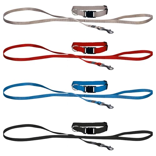 Schecker Set aus: 4 Welpenhalsbänder + 4 Welpenleinen im Set 4 Farben ideal für Züchter oder Sparpaket Welpenhalsband mit Leine als Set Schecker Set aus: 4 Welpenhalsbänder + 4 Welpenleinen im Set 4 Farben ideal für Züchter oder Sparpaket Welpenhalsband mit Leine als Set von Schecker