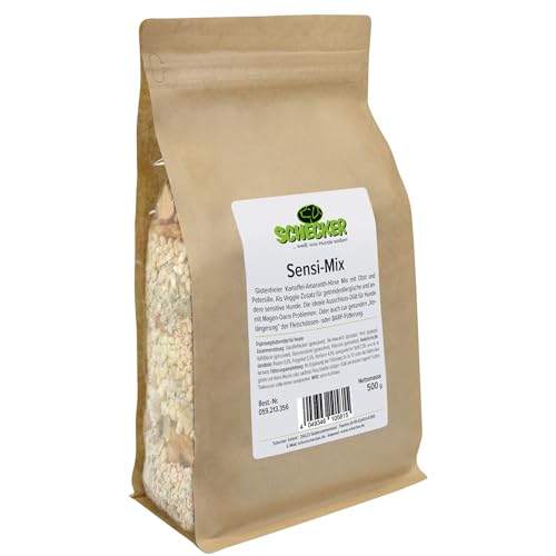 Schecker Trockenfutter für Hunde - Sensi-Mix - 500g - Zum Mixen mit Dosenfutter - glutenfrei - proteinarm - vegetarisch von Schecker