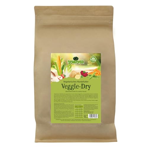 Schecker Trockenfutter für Hunde - Veggie Dry - vegetarisches Hundefutter - ideal für alle Fleisch Allergiker 12 kg von Schecker