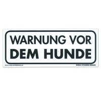 Schecker - Warnschild: "Warnung vor dem Hunde" [20 x 8 cm - Weiß] von Schecker