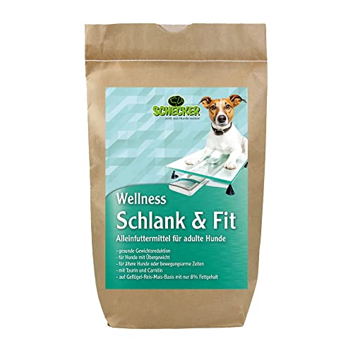 Schecker Trockenfutter Wellness Schlank und Fit - für gesunde Gewichtsreduktion ausgewachsener Hunde 12 kg von Schecker
