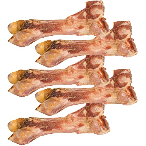 Schecker Schinkenknochen vom Schwein aus Italien - 5X ca. 400g - Edelschinken Kauknochen - 14 Monate luftgetrocknet von Schecker