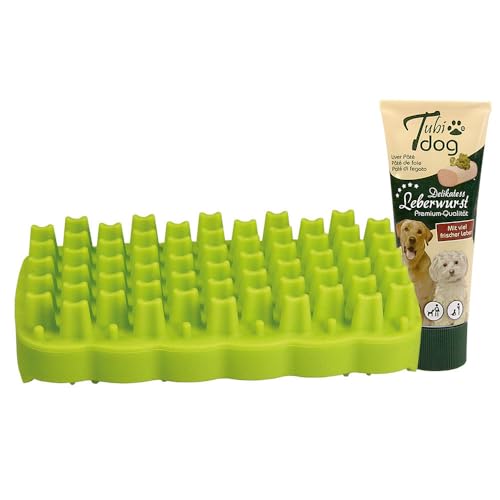 Snackmatte + 1x Tubidog Delikatess-Leberwurst Die Neue Spiel- und Beschäftigungsidee für kleine bis mittelgroße Hunde Snackmatte + 1x Tubidog Delikatess-Leberwurst Die Neue Spiel- und Beschäftigungsidee für kleine bis mittelgroße Hunde von Schecker