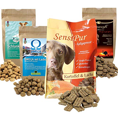 Trockenfutter Testpaket ausgewachsene Hunde 4 Sorten von besten Hundefutter von Schecker