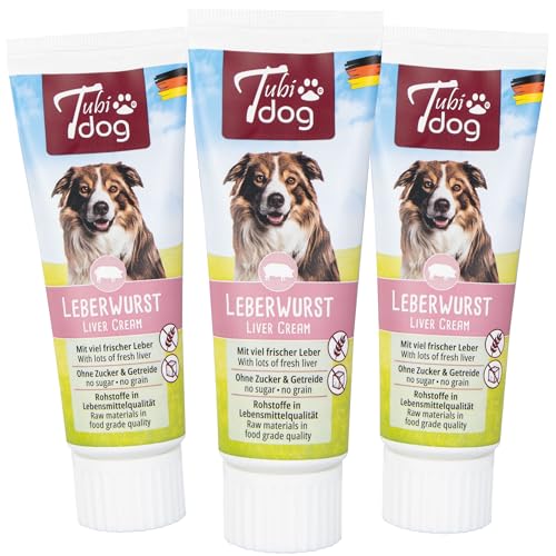 Tubidog Leberwurst - 10x 75 g - eine hundegerechte Leberwurst - als Leckerchen, Tablettenversteck oder Belohnung 10 x 75 g Tubidog Leberwurst - 10x 75 g - eine hundegerechte Leberwurst - als Leckerchen, Tablettenversteck oder Belohnung 10 x 75 g von Schecker