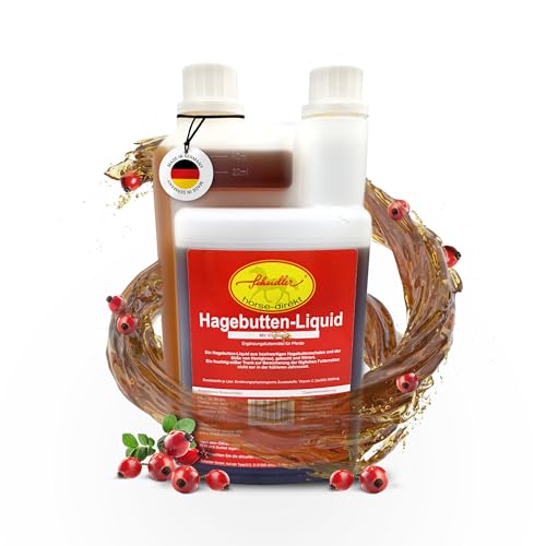 Scheidler horse-direkt Hagebutten Liquid für Pferde 1000ml Hochdosiert – Natürlicher Vitamin C Booster aus Hagebuttensud – Hohe Bioverfügbarkeit – Alternative zu Hagebutten ganz & getrocknet von Scheidler horse-direkt