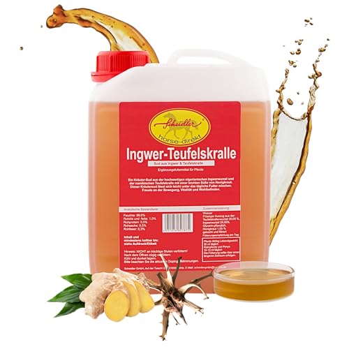 Scheidler horse-direkt Ingwer-Teufelskralle Liquid für Pferde 2500ml – Natürliches Ergänzungsfutter – Alternative zu Pulver/Pellets – Förderung der Freude an Bewegung & Wohlbefinden Scheidler horse-direkt Ingwer-Teufelskralle Liquid für Pferde 2500ml – Natürliches Ergänzungsfutter – Alternative zu Pulver/Pellets – Förderung der Freude an Bewegung & Wohlbefinden von Scheidler horse-direkt