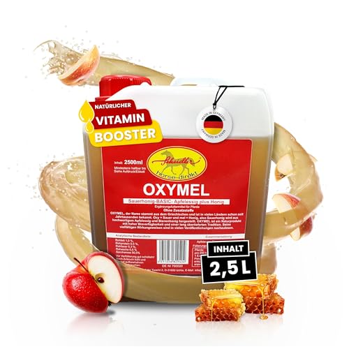 Scheidler horse-direkt Oxymel für Pferde 2,5 Liter – Natürlicher Immun-Booster aus Apfelessig & Bienenhonig - Mehr Wohlbefinden/Vitalität – Ergänzungsfutter nach antiker griechischer Rezeptur von Scheidler horse-direkt