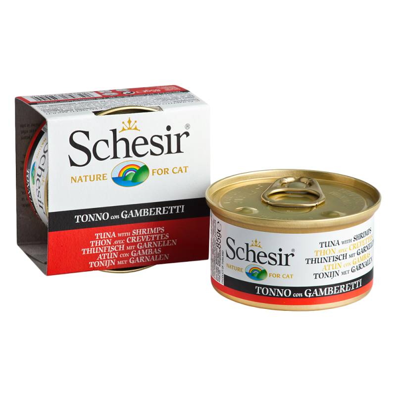 Mischfütterung: 1,5 kg Schesir Maintenance mit Fisch Trockenfutter + 6 x Nassfutter - Mix VII von Schesir