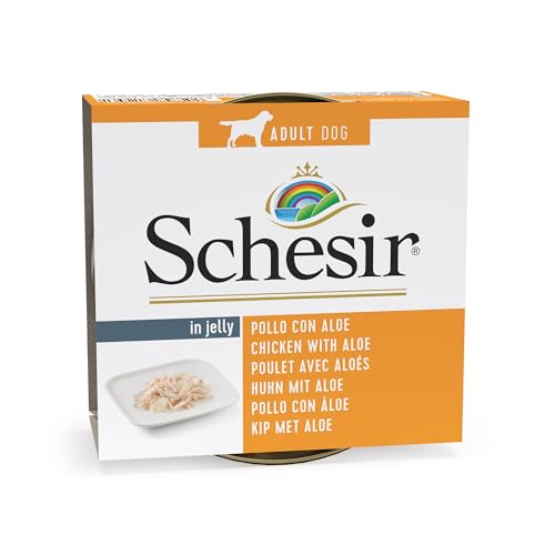 SCHESIR DOG In gelatina con filetti di pollo e aloe 150gr Mangimi umidi per cani von Schesir