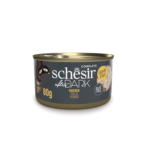 Schesir, Nassfutter After Dark Patè Hühnchen in Brühe, 12 x 80 g von Schesir