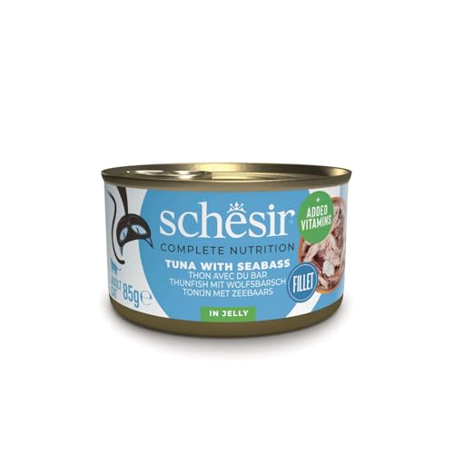 Schesir, Thunfisch mit Stachel in Gelee, komplettes Nassfutter für Katzen, mit zusätzlichen Vitaminen, 100% natürlich, 6 Dosen à 85 g Schesir, Thunfisch mit Stachel in Gelee, komplettes Nassfutter für Katzen, mit zusätzlichen Vitaminen, 100% natürlich, 6 Dosen à 85 g von Schesir