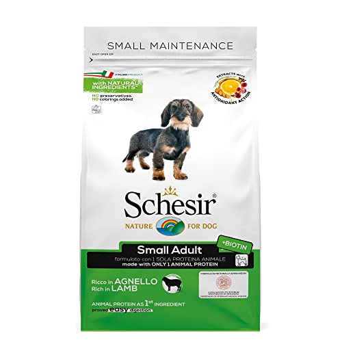 Schesir, Trockenfutter für Erwachsene Hunde von Kleiner Größe Linie Erhaltung des Geschmacks Lamm Kroketten - Sack mit 2 kg von Schesir