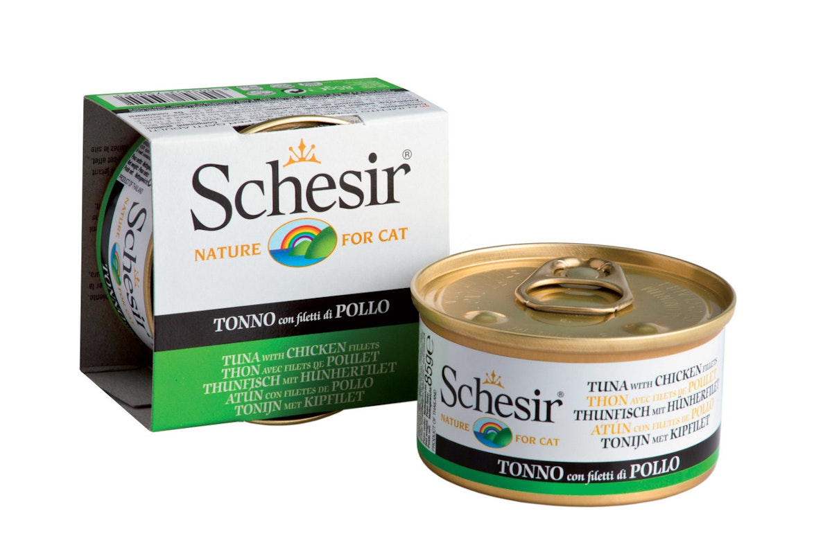 Schesir 24 x 85g Dose Katzennassfutter Jelly - Thunfisch & Huhn