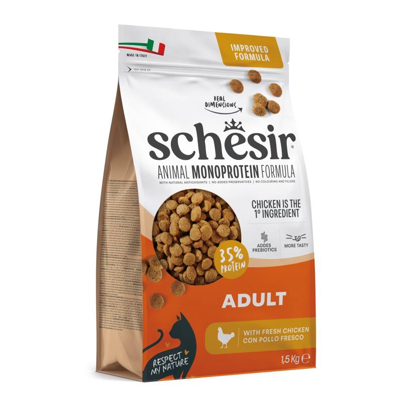 Schesir Adult Monoprotein mit Huhn - Sparpaket: 3 x 1,5 kg von Schesir