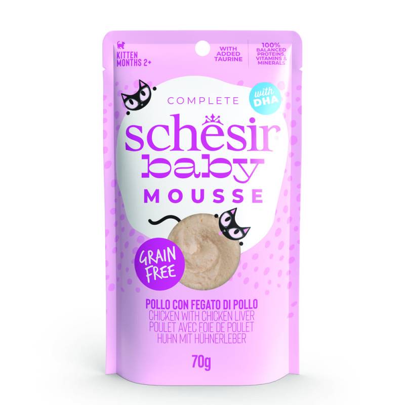 Schesir Baby Mousse 12 x 70 g - Huhn mit Hühnerleber Schesir Baby Mousse 12 x 70 g - Huhn mit Hühnerleber von Schesir