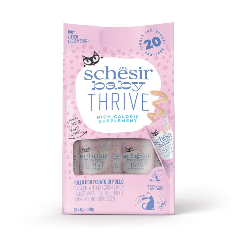 Schesir Baby Thrive 20 x 8 g - Huhn mit Hühnerleber von Schesir
