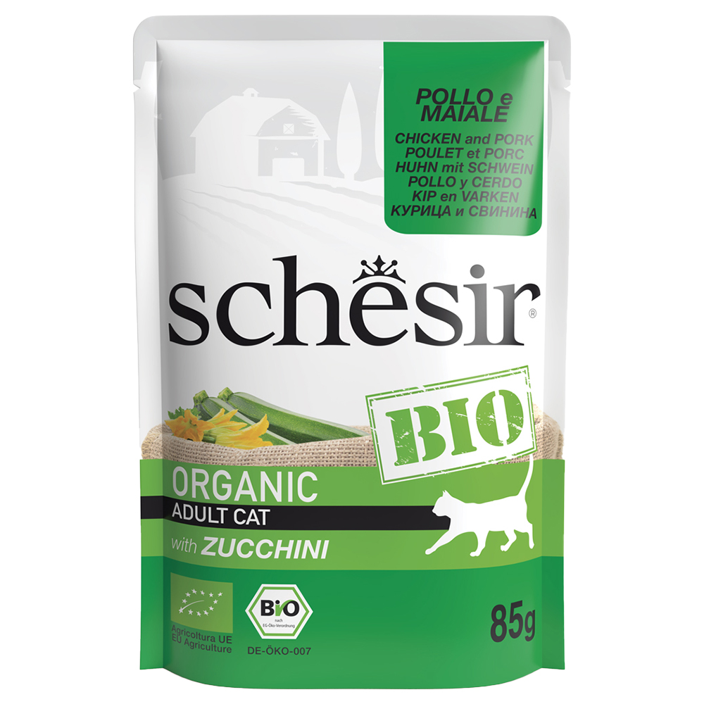 Schesir Bio Pouch 6 x 85 g - Bio-Huhn & Bio-Schwein Schesir Bio Pouch 6 x 85 g - Bio-Huhn & Bio-Schwein von Schesir