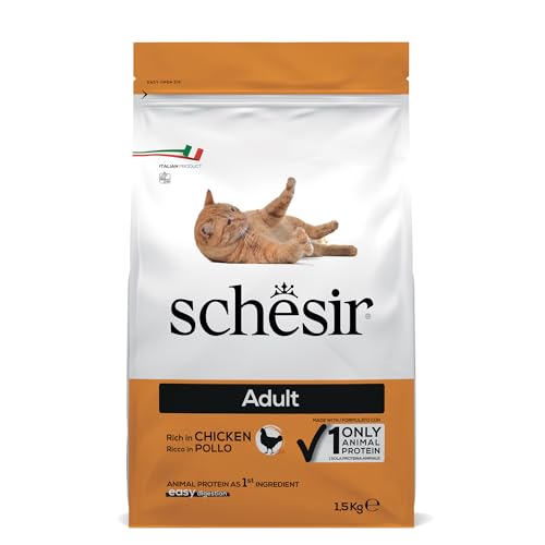 Schesir Cat Adult Maintenance Huhn, Katzenfutter trocken für erwachsene Katzen, Beutel, 1.5 kg von Schesir