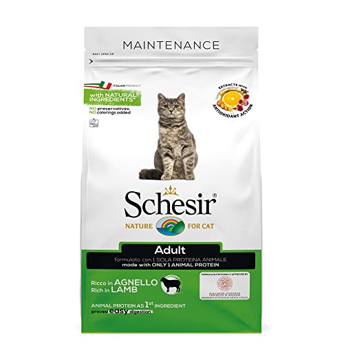 Schesir Cat Adult Maintenance Lamm, Katzenfutter trocken für erwachsene Katzen, Beutel, 1.5 kg von Schesir