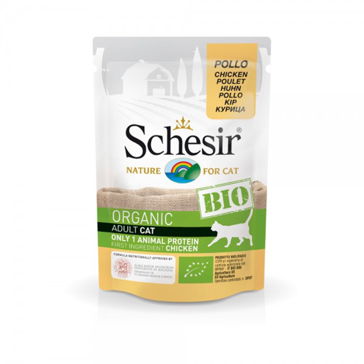 Schesir Cat Bio Huhn 16x85g von Schesir