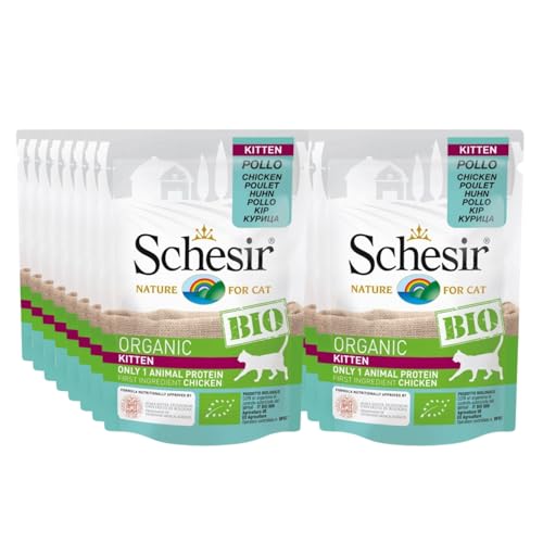 Schesir Cat Bio Kitten Monoprotein Huhn, Katzenfutter nass für Kätzchen, 16 Beutel x 85 g Schesir Cat Bio Kitten Monoprotein Huhn, Katzenfutter nass für Kätzchen, 16 Beutel x 85 g von Schesir
