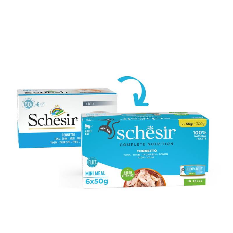 Schesir Cat Complete Thunfisch in Jelly 6x50 g von Schesir