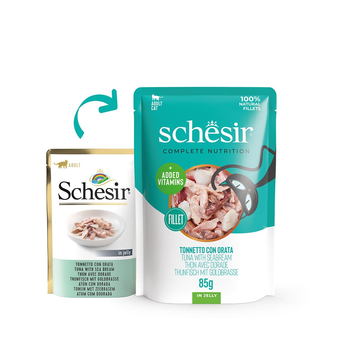 Schesir Cat Complete Thunfisch mit Goldbrasse in Jelly 12x85 g Schesir Cat Complete Thunfisch mit Goldbrasse in Jelly 12x85 g von Schesir