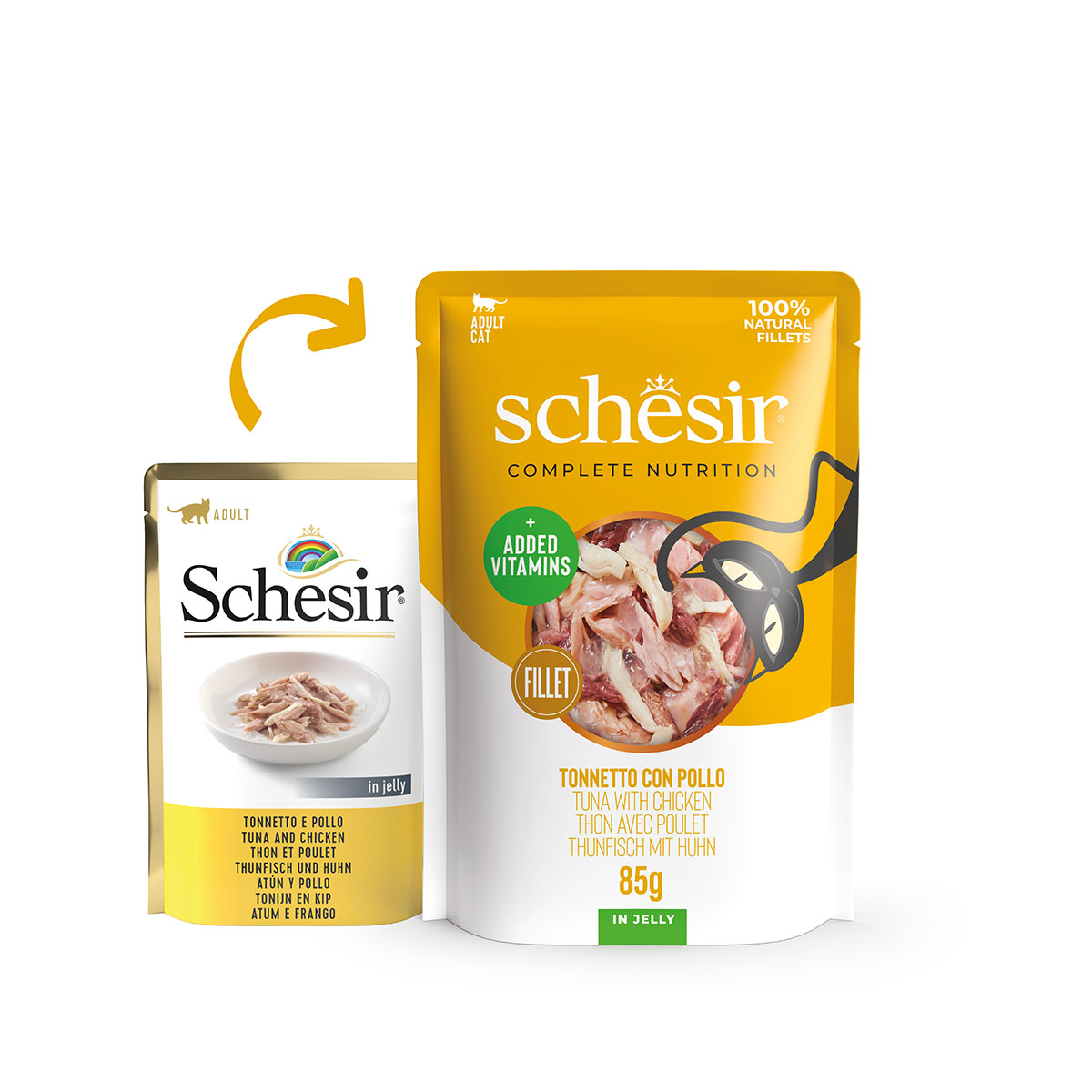 Schesir Cat Complete Thunfisch mit Huhn in Jelly 12x85 g Schesir Cat Complete Thunfisch mit Huhn in Jelly 12x85 g von Schesir