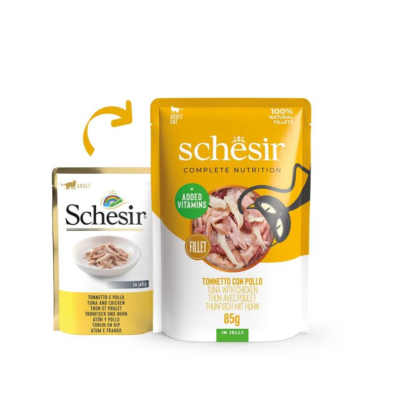 Schesir Cat Complete Thunfisch mit Huhn in Jelly 12x85 g von Schesir