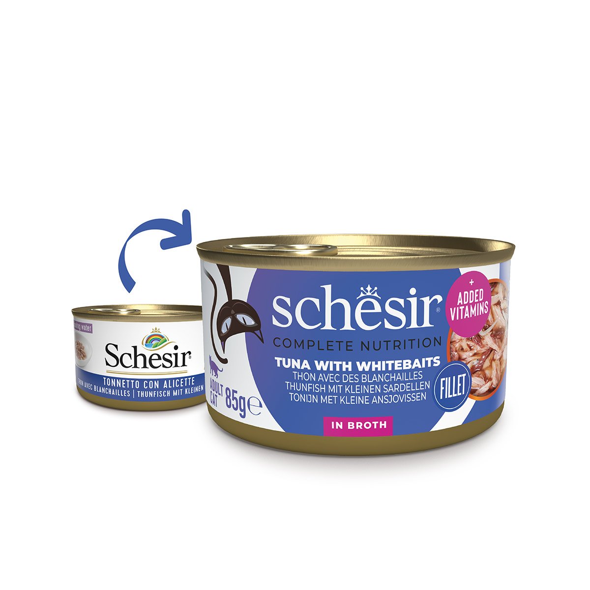Schesir Cat Complete Thunfisch mit Sardellen in Brühe 12x85 g Schesir Cat Complete Thunfisch mit Sardellen in Brühe 12x85 g von Schesir