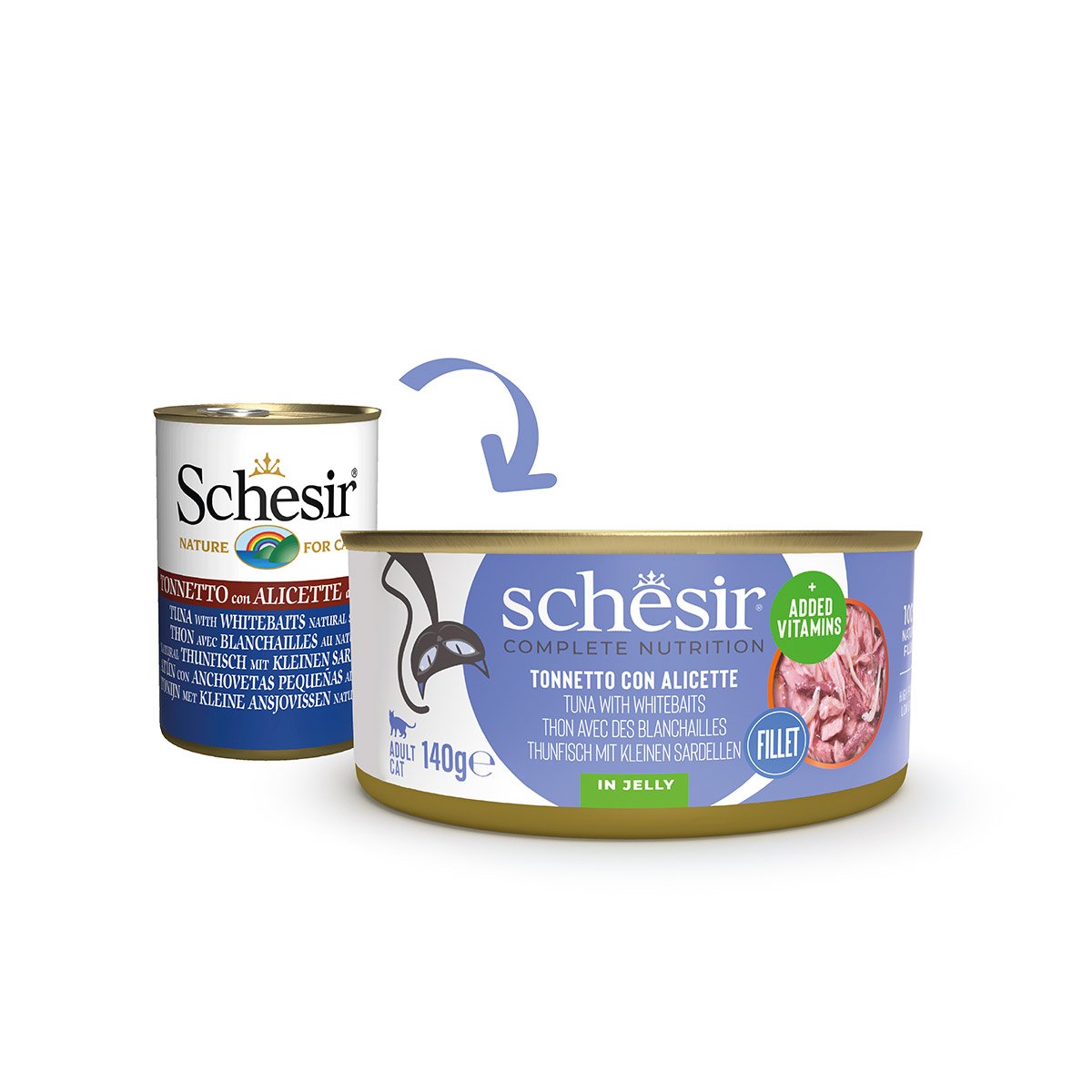 Schesir Cat Complete Thunfisch mit Sardellen in Jelly 8x140 g Schesir Cat Complete Thunfisch mit Sardellen in Jelly 8x140 g von Schesir
