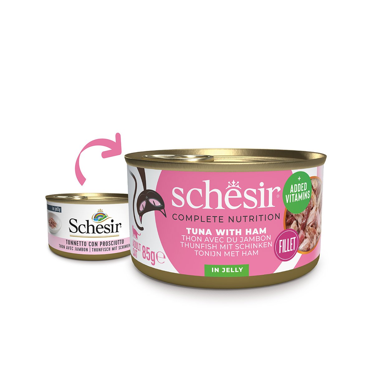 Schesir Cat Complete Thunfisch mit Schinken in Jelly 12x85 g Schesir Cat Complete Thunfisch mit Schinken in Jelly 12x85 g von Schesir