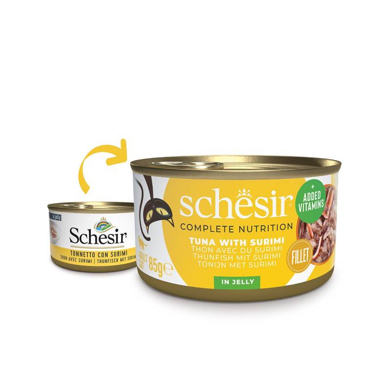 Schesir Cat Complete Thunfisch mit Surimi in Jelly 12x85 g von Schesir