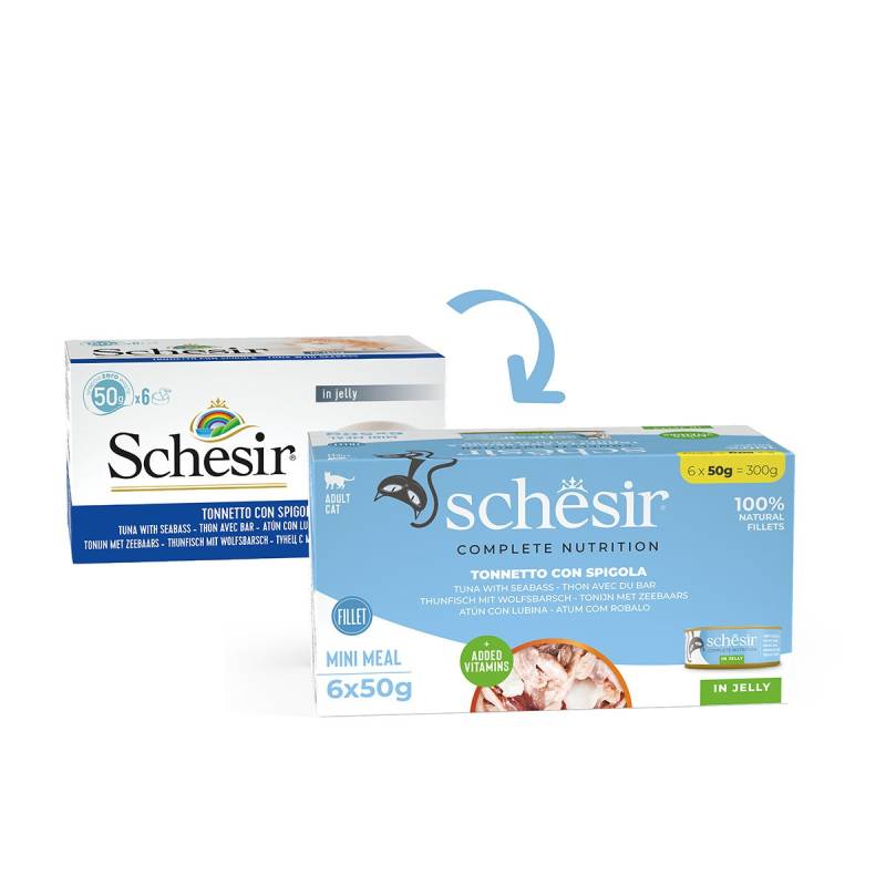 Schesir Cat Complete Thunfisch mit Wolfsbarsch Jelly 6x50 g von Schesir