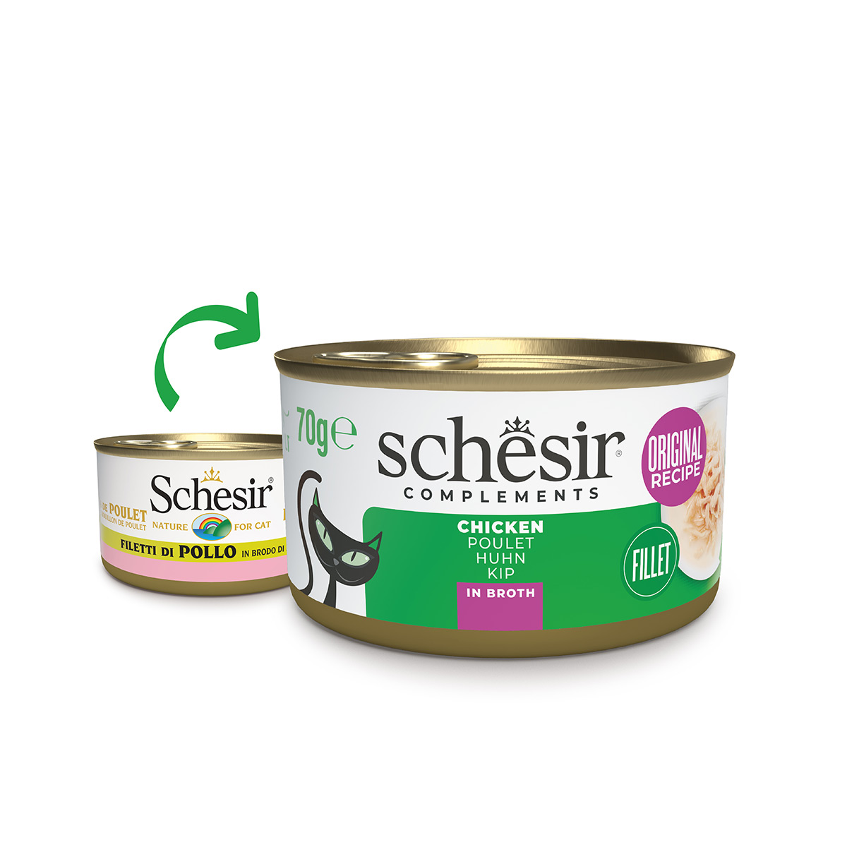 Schesir Cat Huhn in Brühe 12x70 g Schesir Cat Huhn in Brühe 12x70 g von Schesir