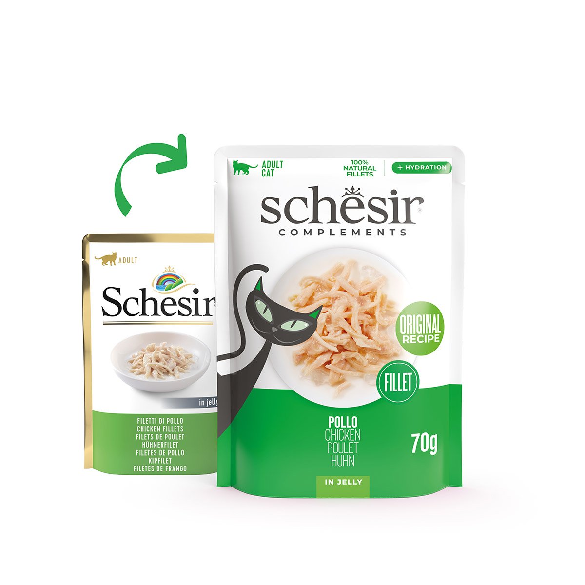 Schesir Cat Huhn in Jelly 12x70 g Schesir Cat Huhn in Jelly 12x70 g von Schesir